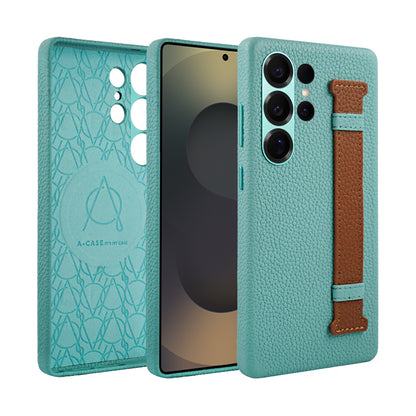 Amur Pro Leather Case For S25 Ultra - Tiffany/Brown