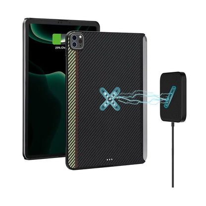 Aramid Fiber Magnetic Wireless-Like Charging Case for iPad Pro 12.9 , Support Apple Pencil 2 Charging