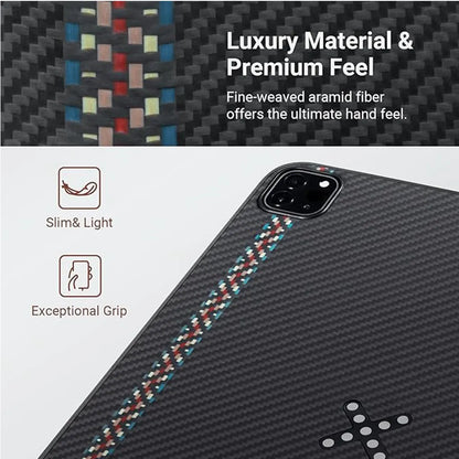Aramid Fiber Magnetic Wireless-Like Charging Case for iPad Pro 12.9 , Support Apple Pencil 2 Charging