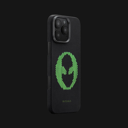 Aries Collaborative Luminous Case Tactile Woven Case for iPhone 15 Series - Alien