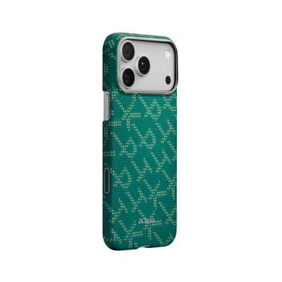 Pitaka Aramid Ultra-Slim Case With PitaTap for iPhone 17 Series PTK - Green/Gold