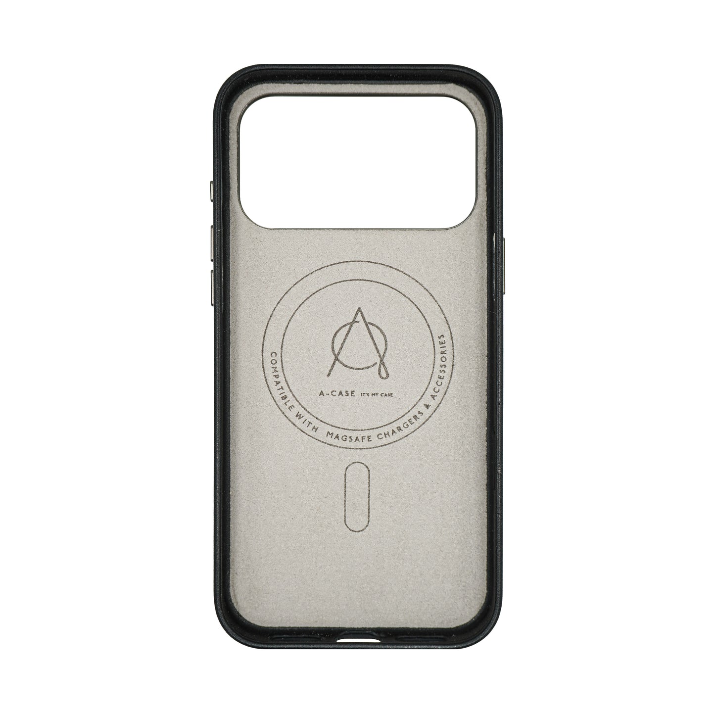 Alimli Vegan Leather Crystal Rhinstones Case for iPhone 17 Pro Max - Black