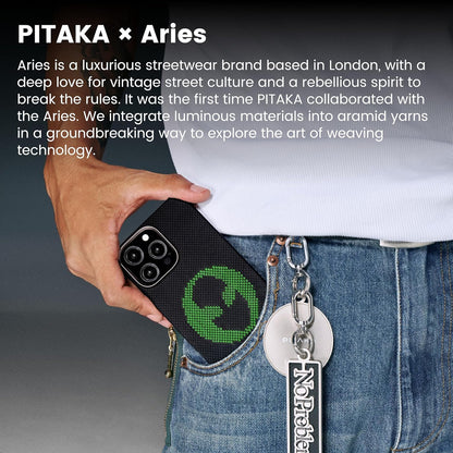 Aries Collaborative Luminous Case Tactile Woven Case for iPhone 16 Series - Alien