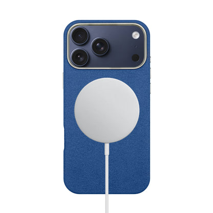 Kadife Alcantara Leather Case For iPhone 17 Pro Max - Blue