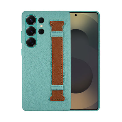 Amur Pro Leather Case For S25 Ultra - Tiffany/Brown