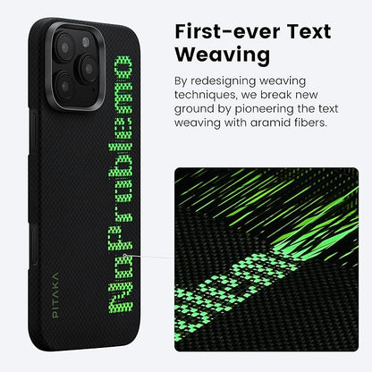 Aries Collaborative Luminous Case Tactile Woven Case for iPhone 16 Series - No Problemo