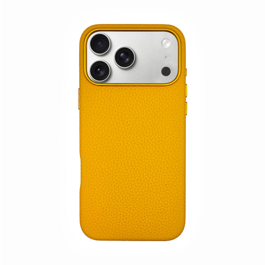 Amur Genuine Leather Case for iPhone 17 Series - Yellow