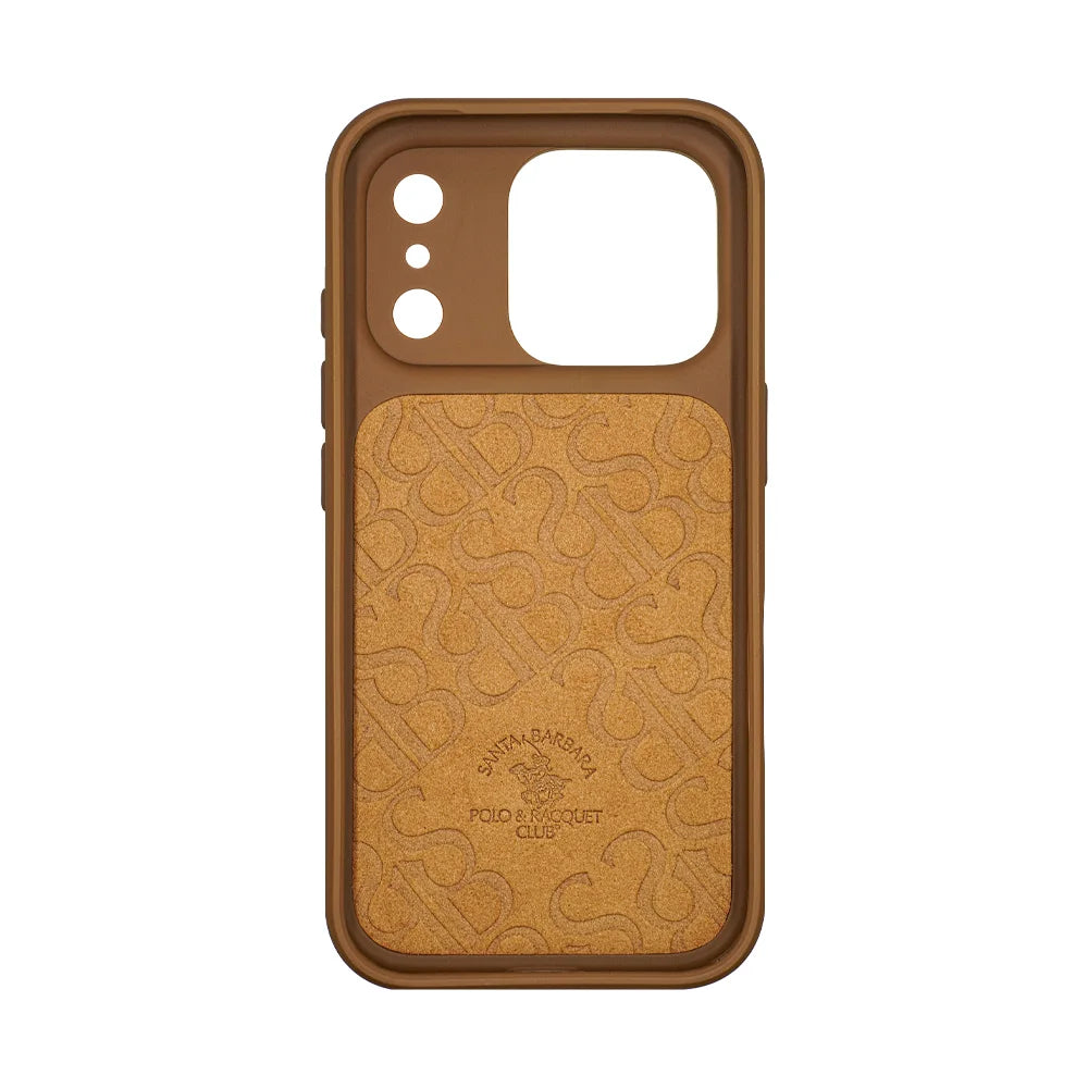 Santa Barbara Polo & Racquet Club Primo Built-in Foldable Kick Stand Case for iPhone 17 Series - Brown