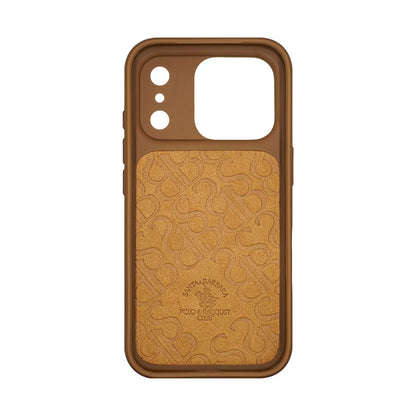 Santa Barbara Polo & Racquet Club Primo Built-in Foldable Kick Stand Case for iPhone 17 Series - Brown