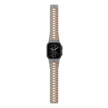 Skinarma Gemini Magnetic Apple Watch Strap 49/46/45/44mm - Gray/Orange