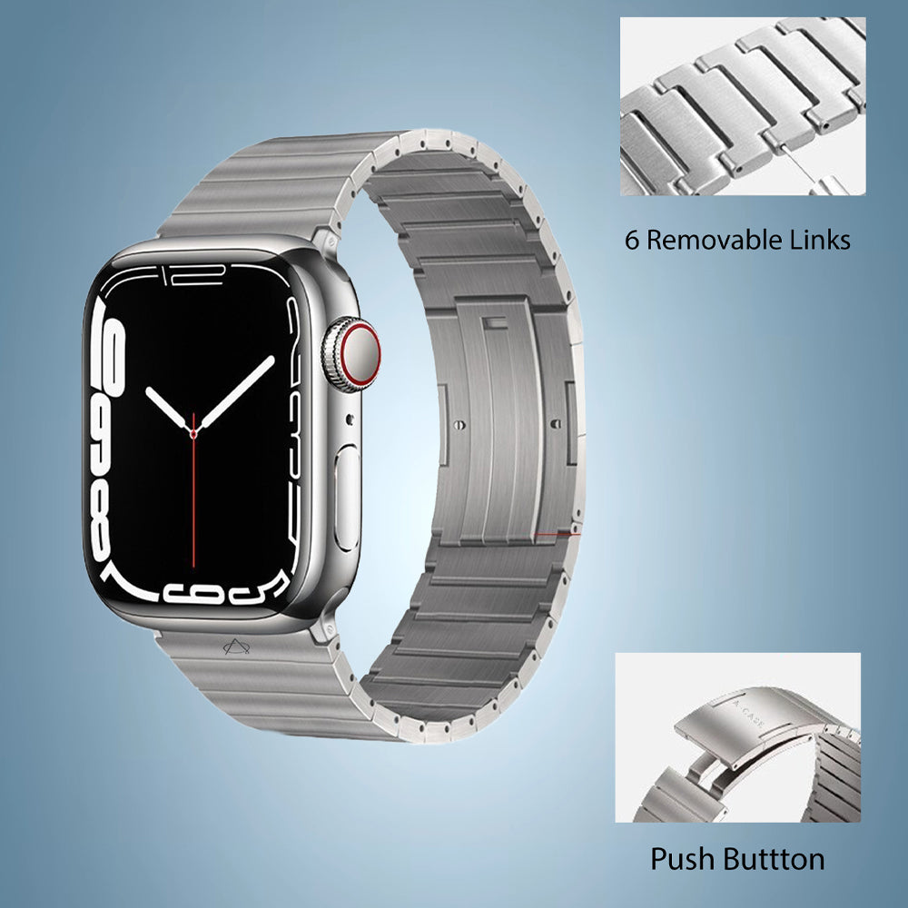 Fethiye Apple Watch Steel Band - Tittanium