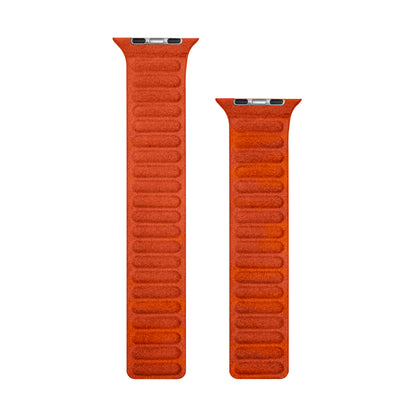 Kadife Alcantara Leather Apple Watch Strap - Orange