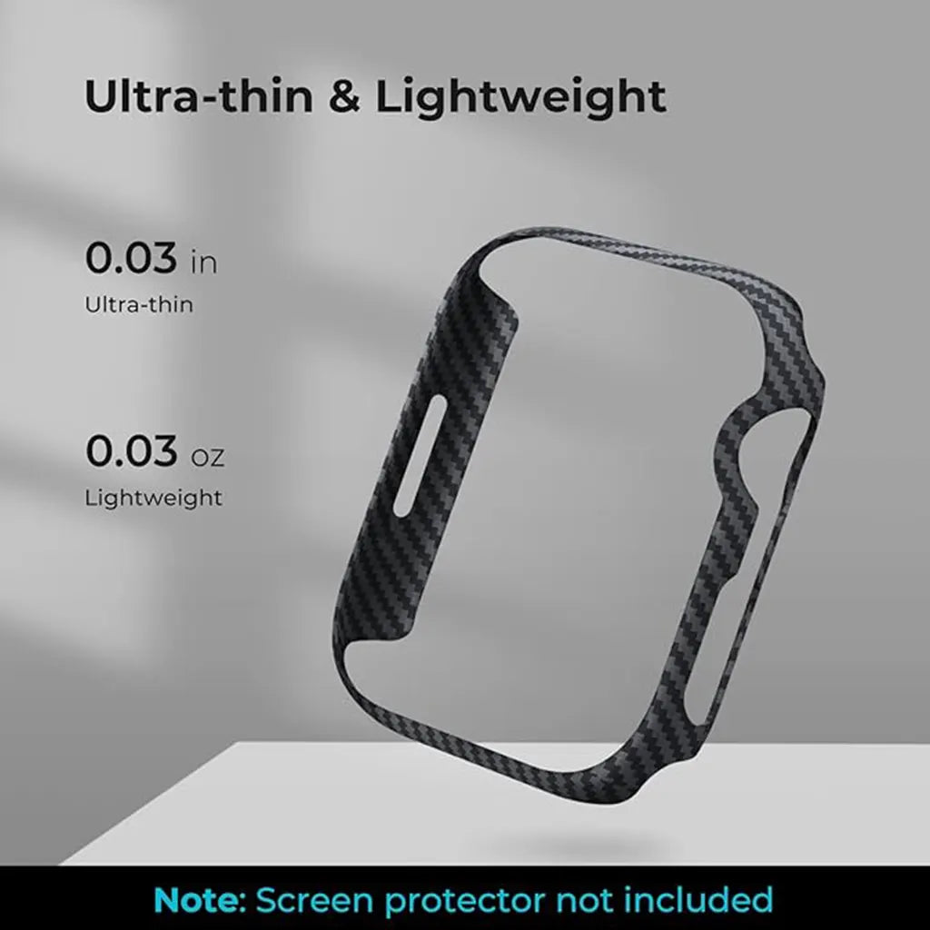Aramid Fiber Air Case for Apple Watch Series 9/8/7, 45mm-Black/Gray