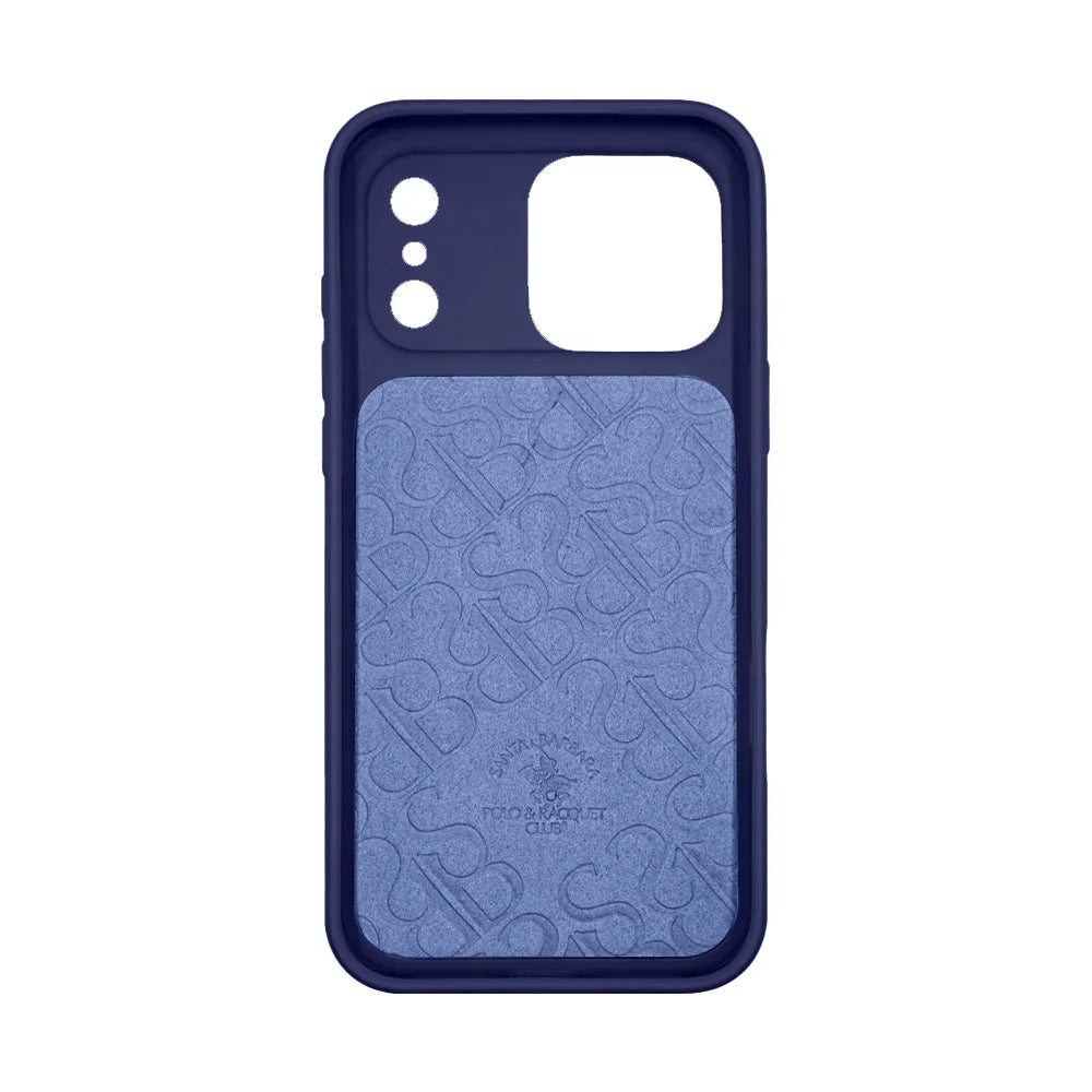 Santa Barbara Polo & Racquet Club Knight  Premium Snake Texture  Case for iPhone 17 Series - Blue