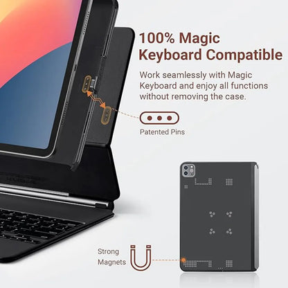 Aramid Fiber Magnetic Wireless-Like Charging Case for iPad Pro 12.9 , Support Apple Pencil 2 Charging