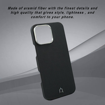 Desen Aramid Fiber Case For iPhone 16 Pro Max-Black
