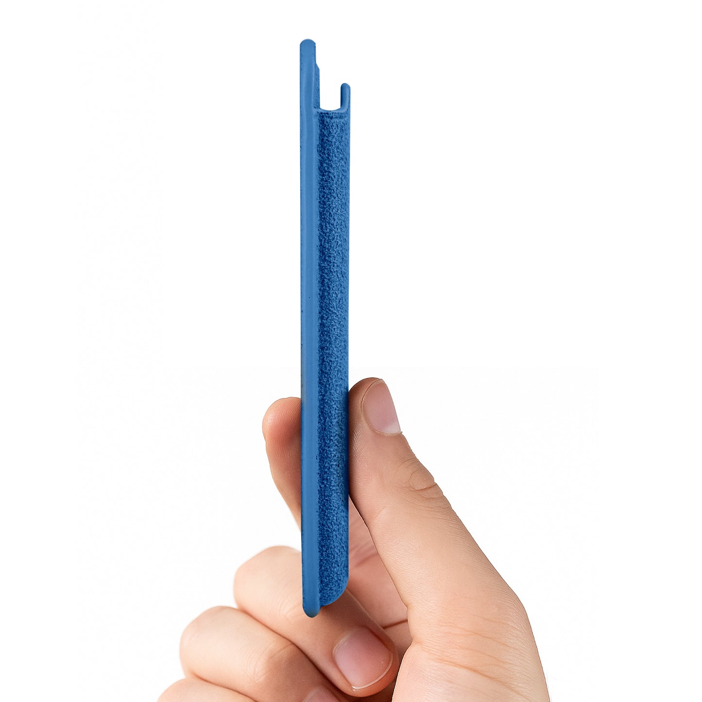 Kadife Alcantara Leather Premium Magnetic Card Holder - Blue