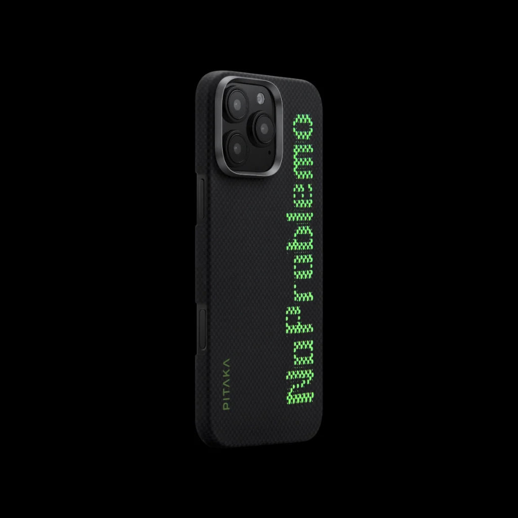 Aries Collaborative Luminous Case Tactile Woven Case for iPhone 16 Series - No Problemo