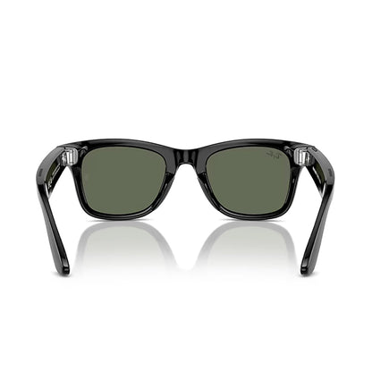 Rayban Meta Wayfarer Shiny Black Sunglasses For Men & Women RW4006