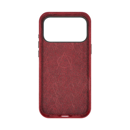 Kadife Alcantara Leather Case For iPhone 17 Pro Max - Maroon