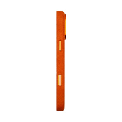 Kadife Alcantara Leather Case For iPhone 17 Pro Max - Light Orange