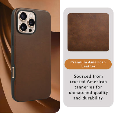A-Case American Leather Case for iPhone 16 Pro - Elmas