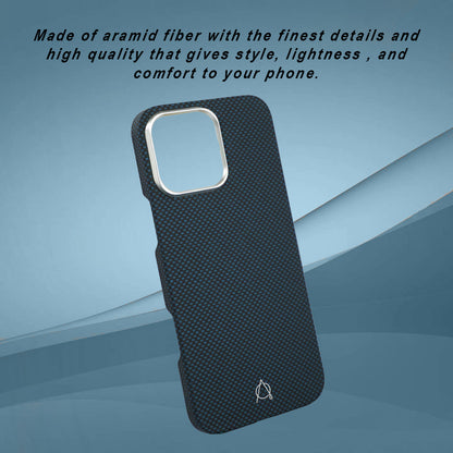 A-Case Desen Aramid Fiber Case For iPhone 16 Series - Blue