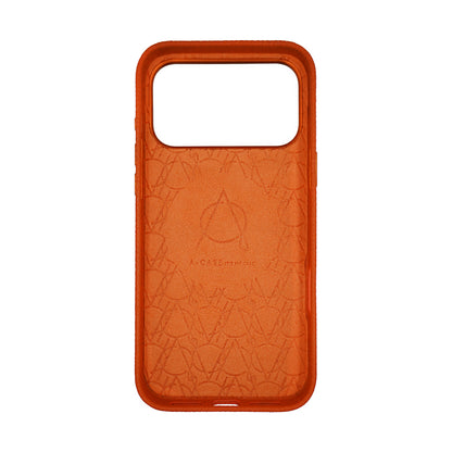 Amur Genuine Leather Case for iPhone 17 Series - Orange