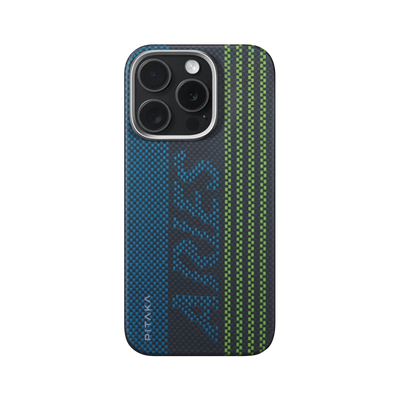 Aries Collaborative Luminous Case Tactile Woven Case for iPhone 16 Series - Credit card