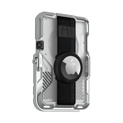 Aulumu G03 Multi-Tool Magnetic Metal Wallet Frosted Cover MagSafe - Silver