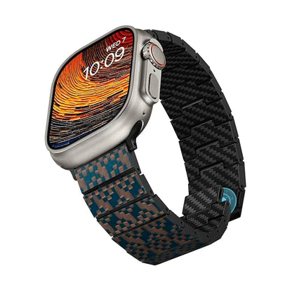 Carbon Fiber Apple Watch Band Compatible with Apple Watch Ultra/8/7/6/SE/5/4/3/2/1,
