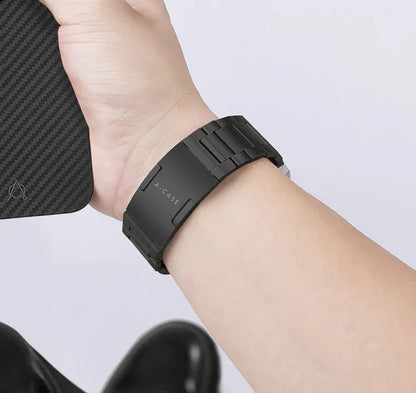 Amanos Apple Watch Steel Band - Black