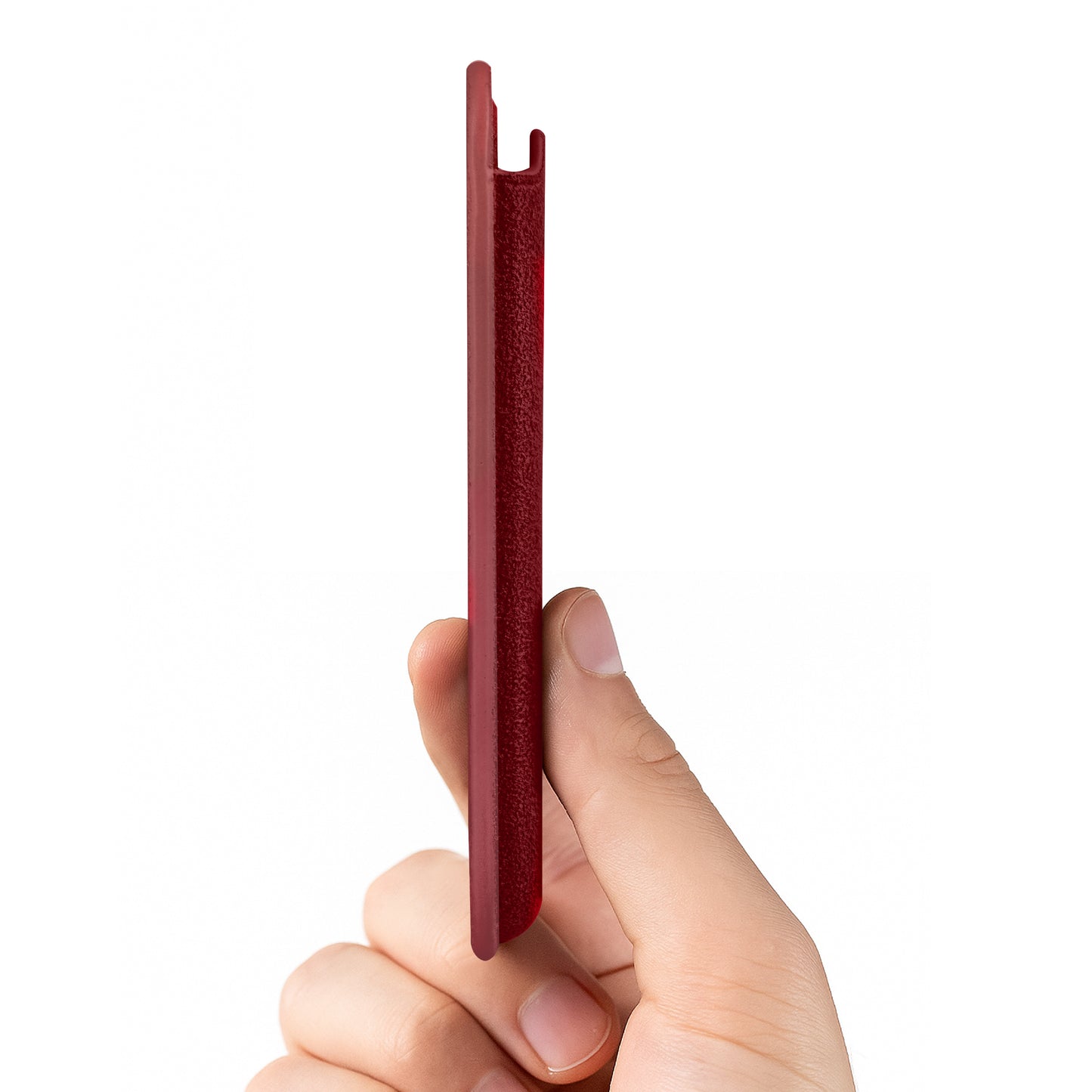 Kadife Alcantara Leather Premium Magnetic Card Holder - Maroon