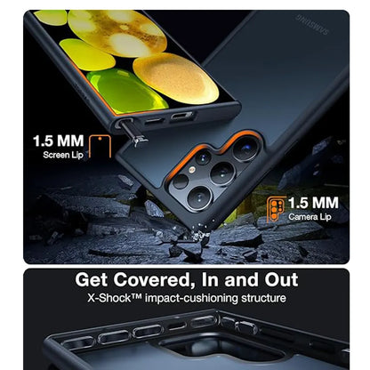 Shockproof Designed for Samsung Galaxy S24 Ultra Case -Black