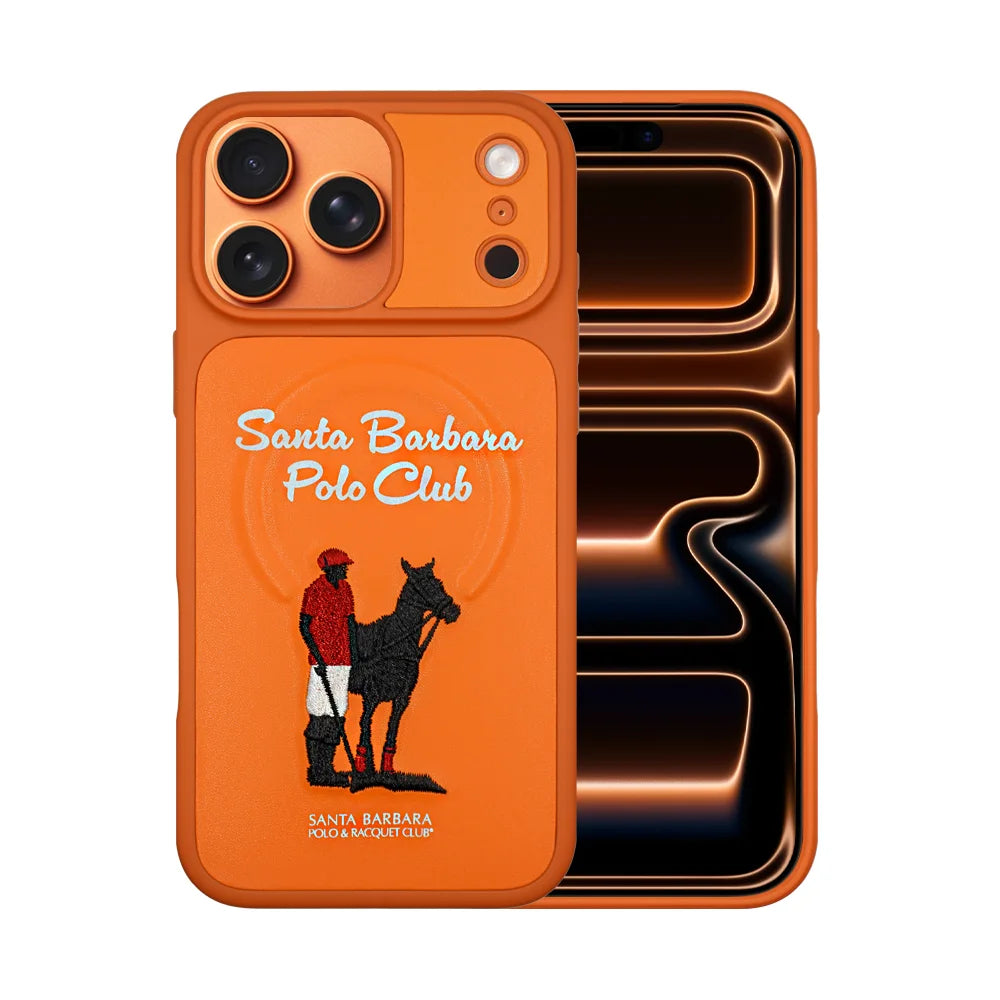Santa Barbara Polo & Racquet Club Questa Military-Grade Protective Case for iPhone 17 Series - Orange