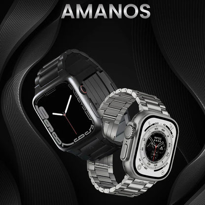 Amanos Apple Watch Steel Band - Titanium