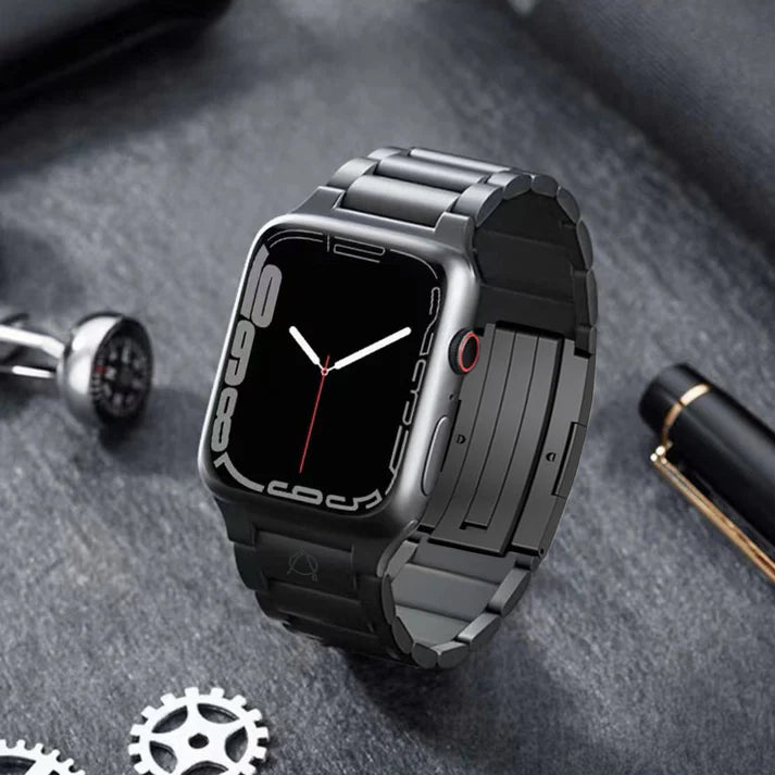 Amanos Apple Watch Steel Band - Black
