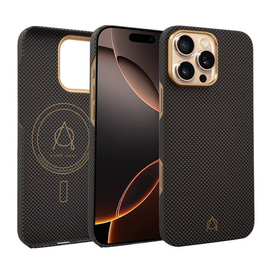 A-Case Desen Aramid Fiber Case For iPhone 16 Series - Gold