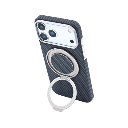Desen Aramid Fiber Magnetic Phone Grip with Metal Stand - Black