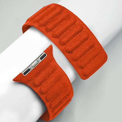 Kadife Alcantara Leather Apple Watch Strap - Orange