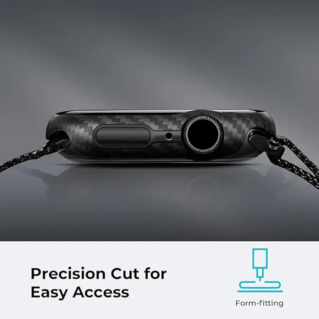 Aramid Fiber Air Case for Apple Watch Series 9/8/7, 45mm-Black/Gray