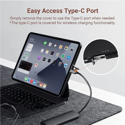 Aramid Fiber Magnetic Wireless-Like Charging Case for iPad Pro 12.9 , Support Apple Pencil 2 Charging