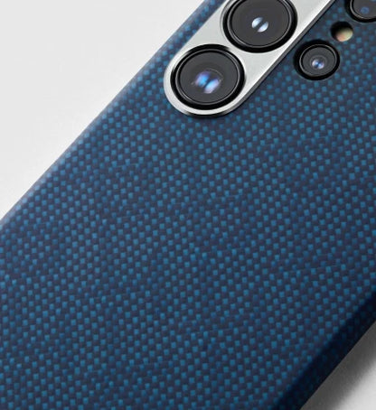 Pitaka Tactile Woven Case for Samsung Galaxy S24 Ultra - Blue/Black