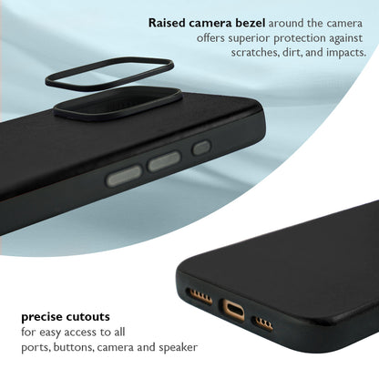 Elmas American Leather Case for iPhone 16 Series-Black