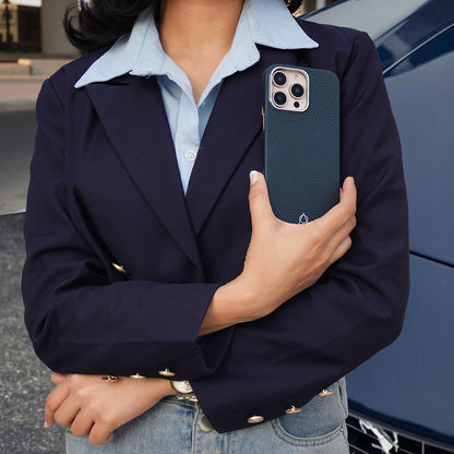 A-Case Desen Aramid Fiber Case For iPhone 16 Series - Blue