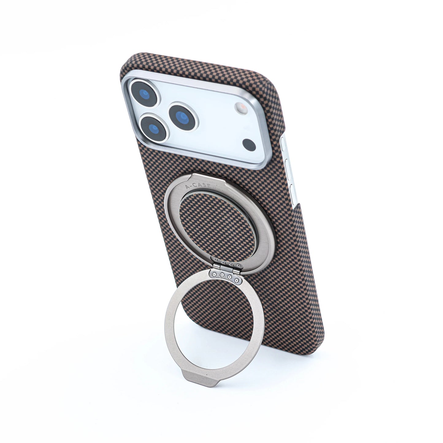 Desen Aramid Fiber Magnetic Phone Grip with Metal Stand - Gold