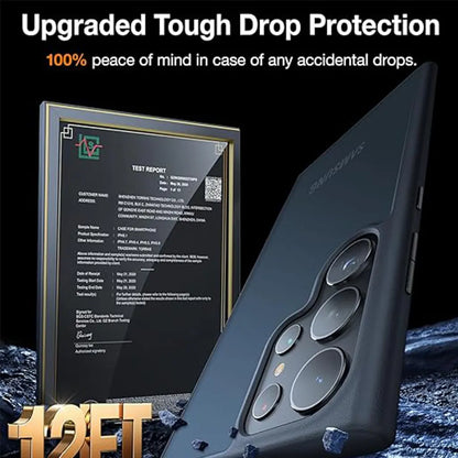 Shockproof Designed for Samsung Galaxy S24 Ultra Case -Black