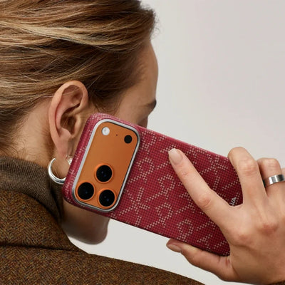 Pitaka Aramid Ultra-Slim Case With PitaTap for iPhone 17 Series PTK - Red/Gold