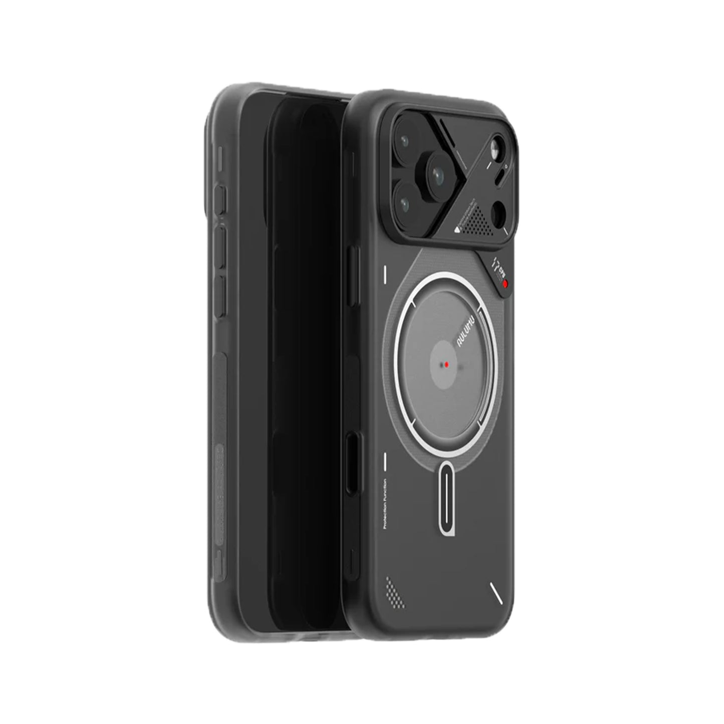 Aulumu A17 Frosted Case Subtle Glowing for iPhone 17 Series - Black