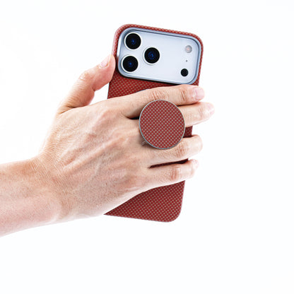 Desen Aramid Fiber Magnetic Phone Grip with Metal Stand - Orange